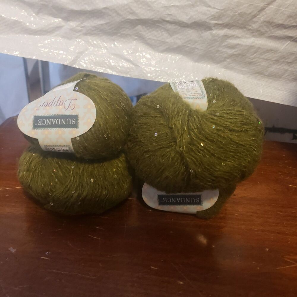NEW Sundance Dapper mohair blend sequin 4 sk @ 83yds-new olive green colored